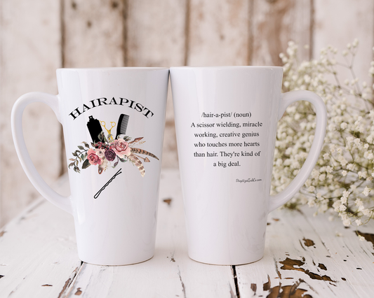 17 oz. Ceramic Latte Mug-Hairapist