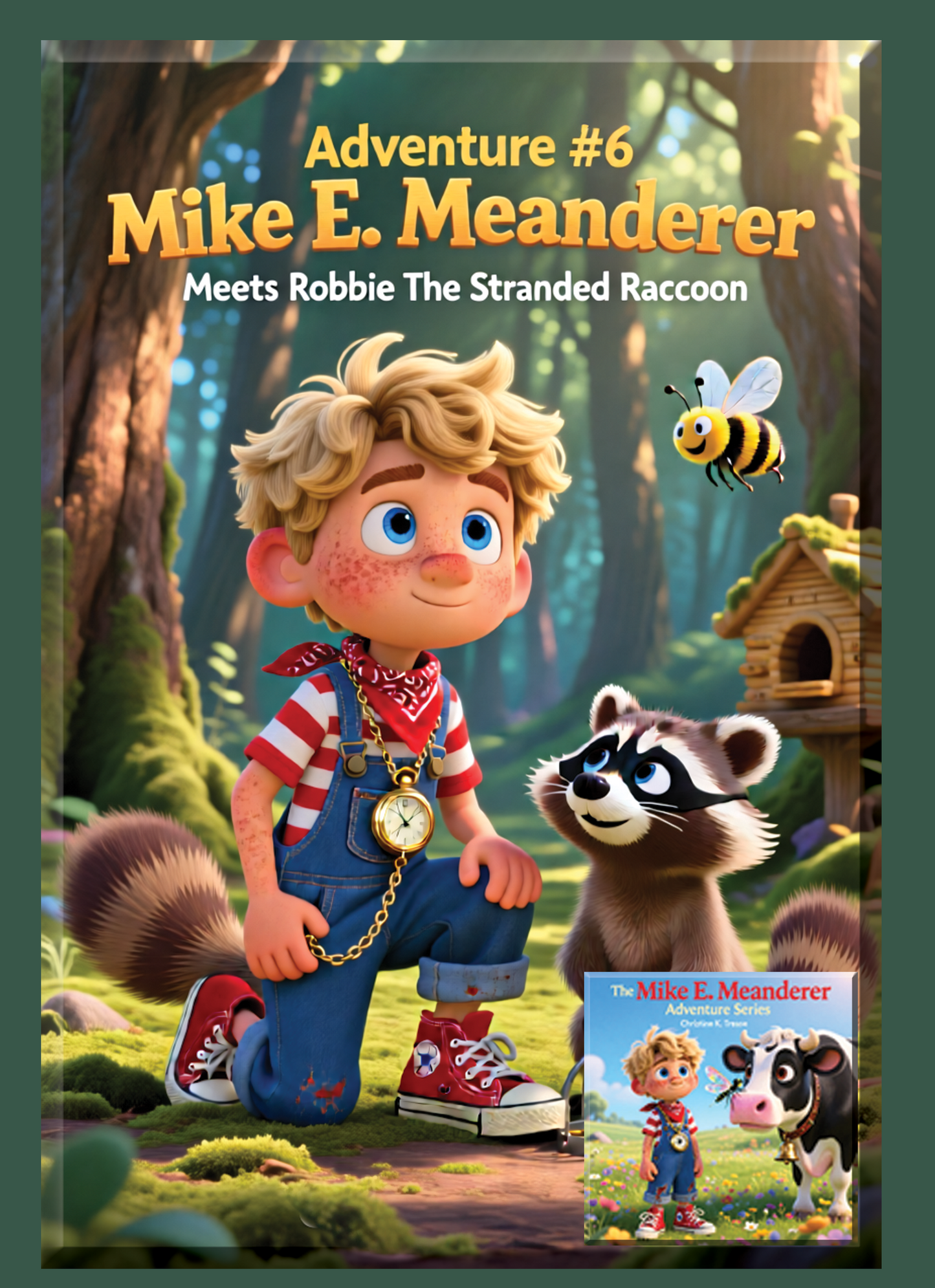 Book Children's-Adventure #6 Mike E. Meanderer Meets Robbie The Stranded Racoon
