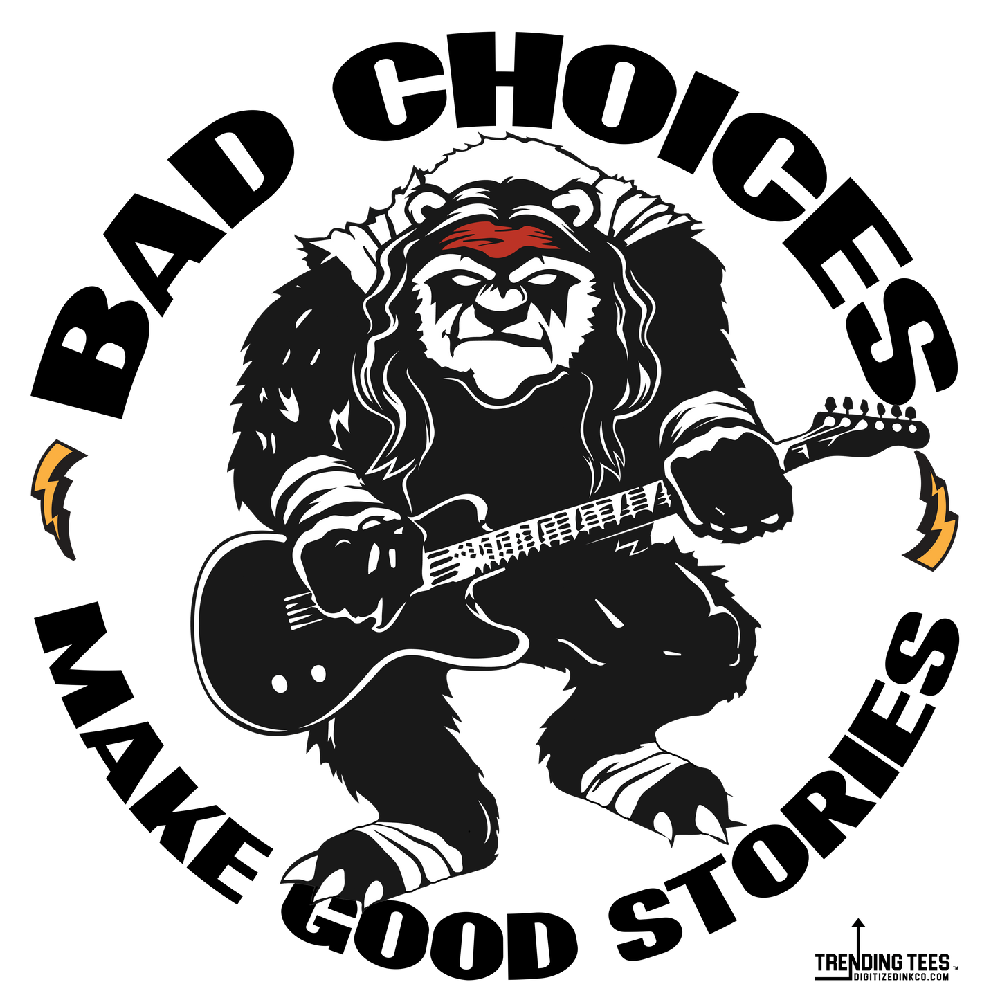 Trending Tees-Bad Choices Rocker Bear