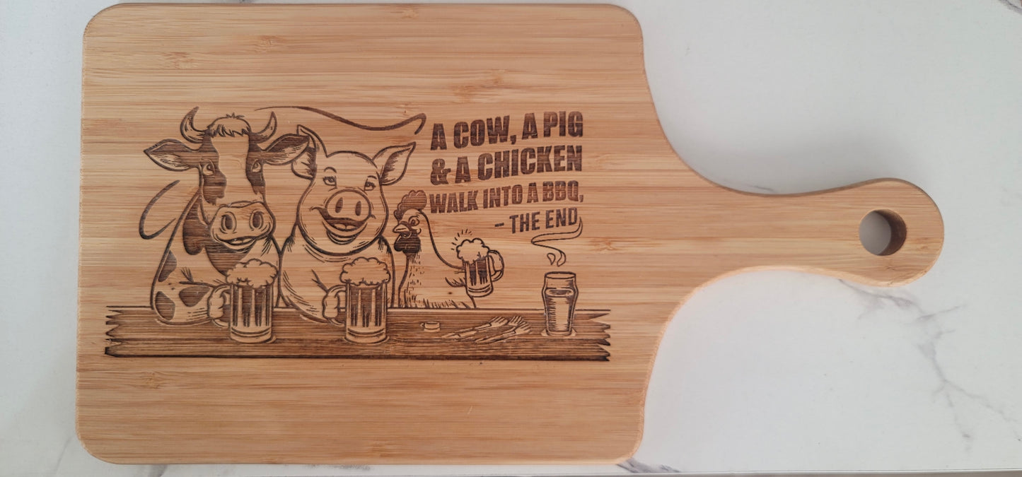 Cutting Board-Cow, Pig and Chicken