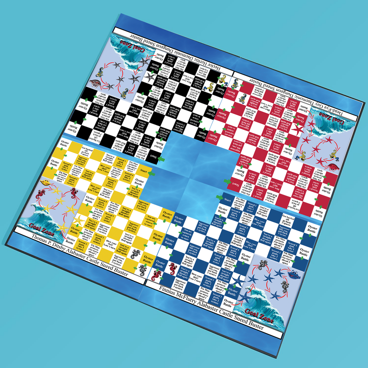 Sneedish Board Game-Four Fold Game Board Style