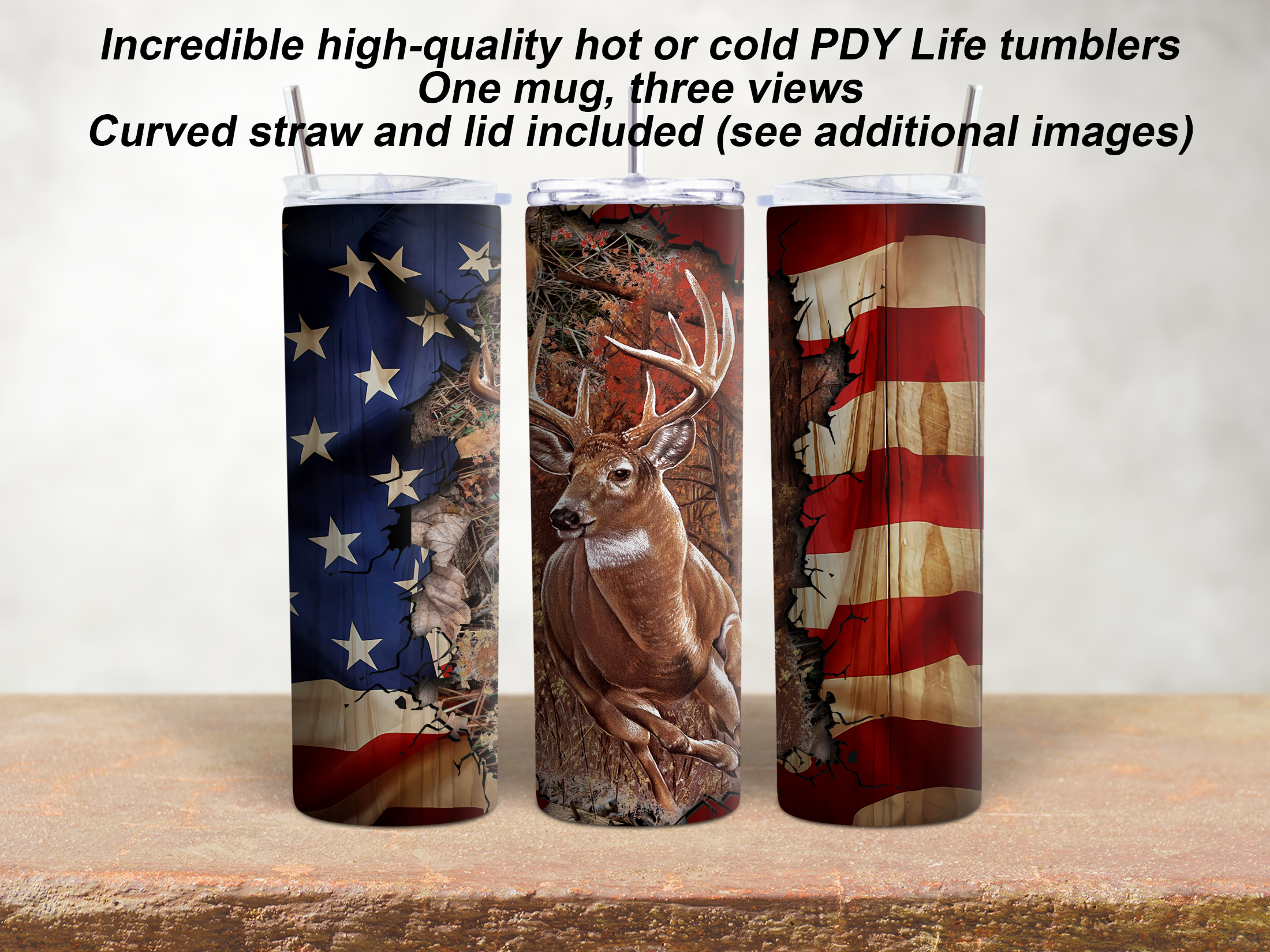 DEFEND IDAHO Big Buck & Flag 30oz Tumbler – Defend Idaho