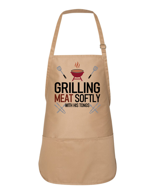 Aprons - Grilling Me Softly With His Tongs
