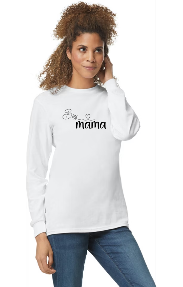 Personalized Long Sleeved Tee Shirt-Boy Mama