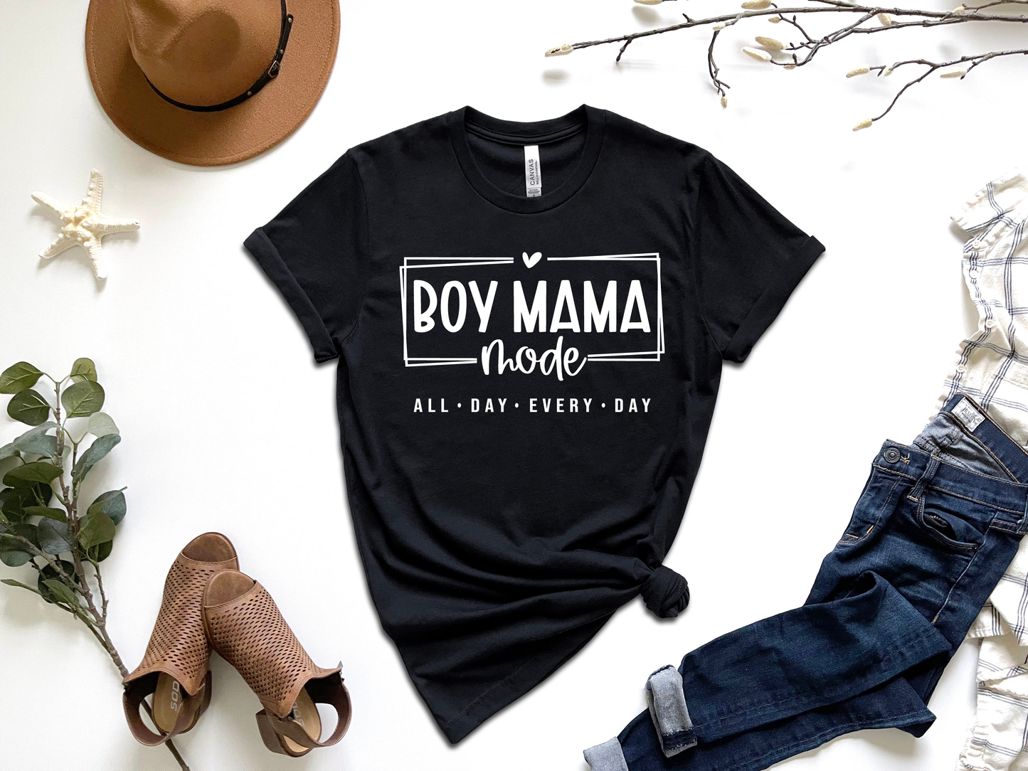 3001CVC-V Adult Tee Shirt-Boy Mama Mode
