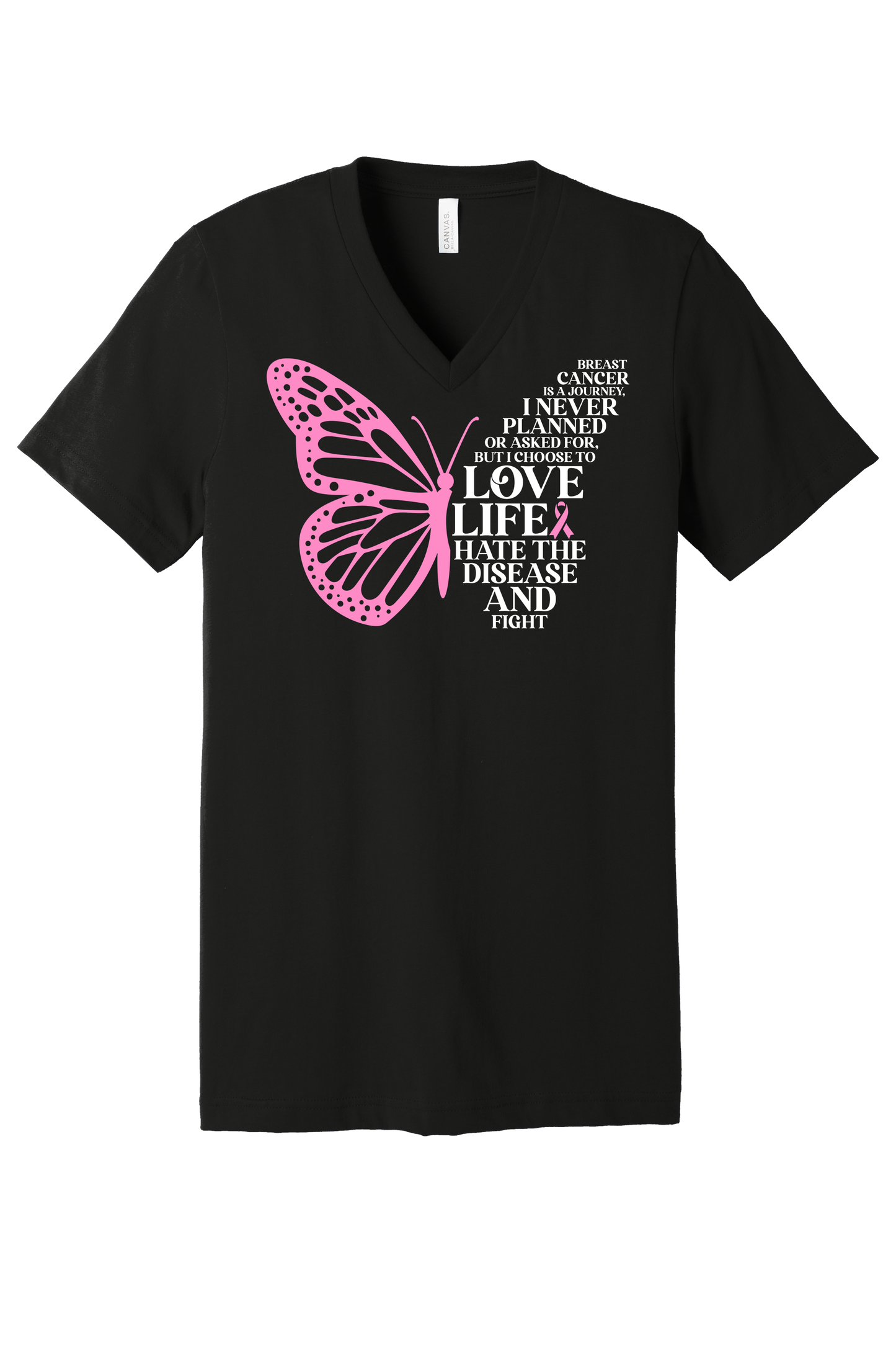 3005-PV Adult Tee Shirt-Breast Cancer Is A Journey