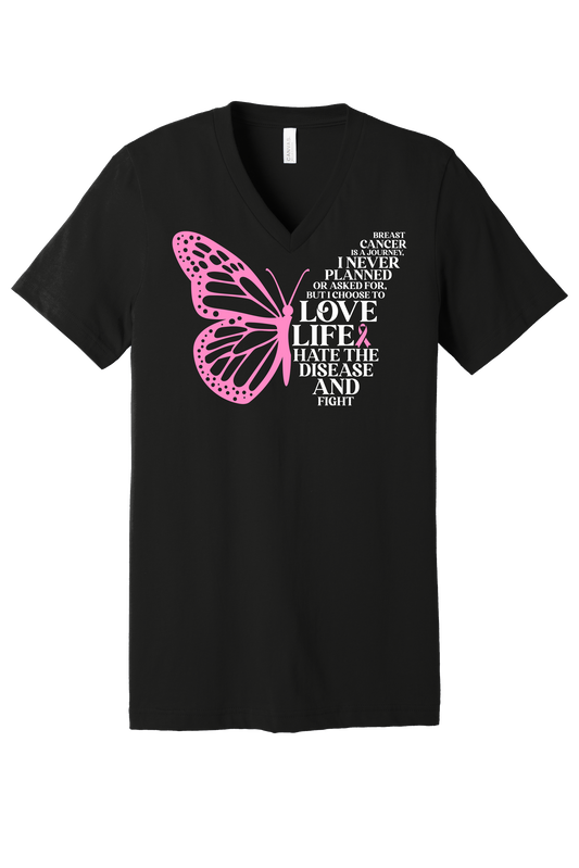 3005-PV Adult Tee Shirt-Breast Cancer Is A Journey