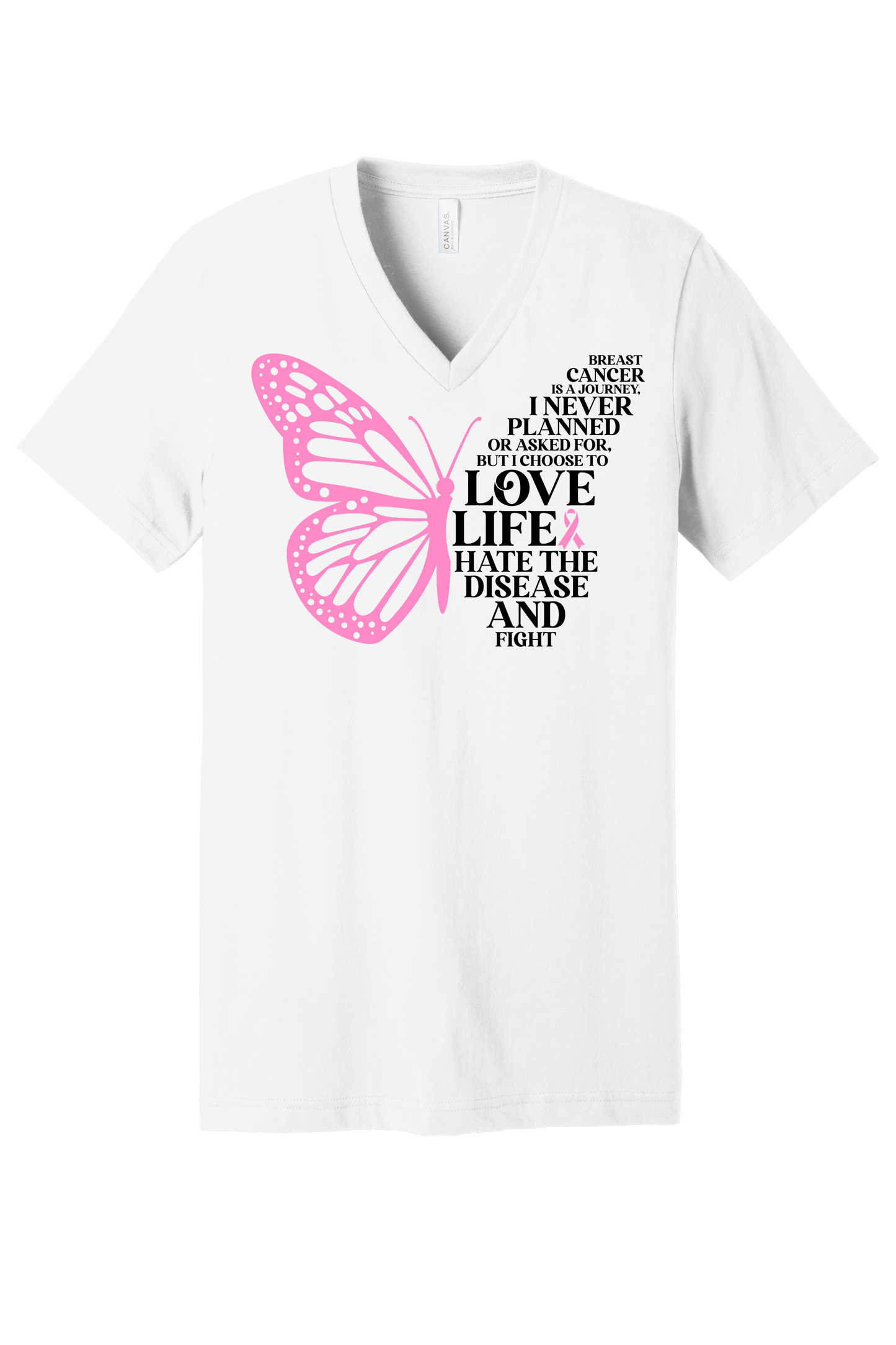 3005-PV Adult Tee Shirt-Breast Cancer Is A Journey