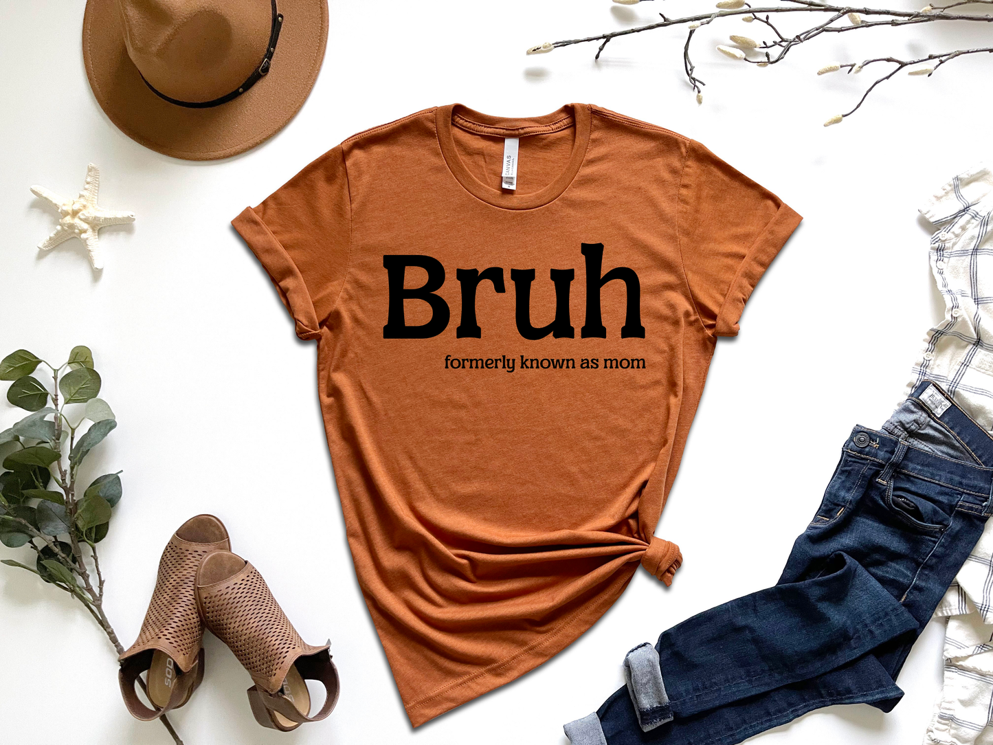 3001CVC-V Adult Tee Shirt-Bruh