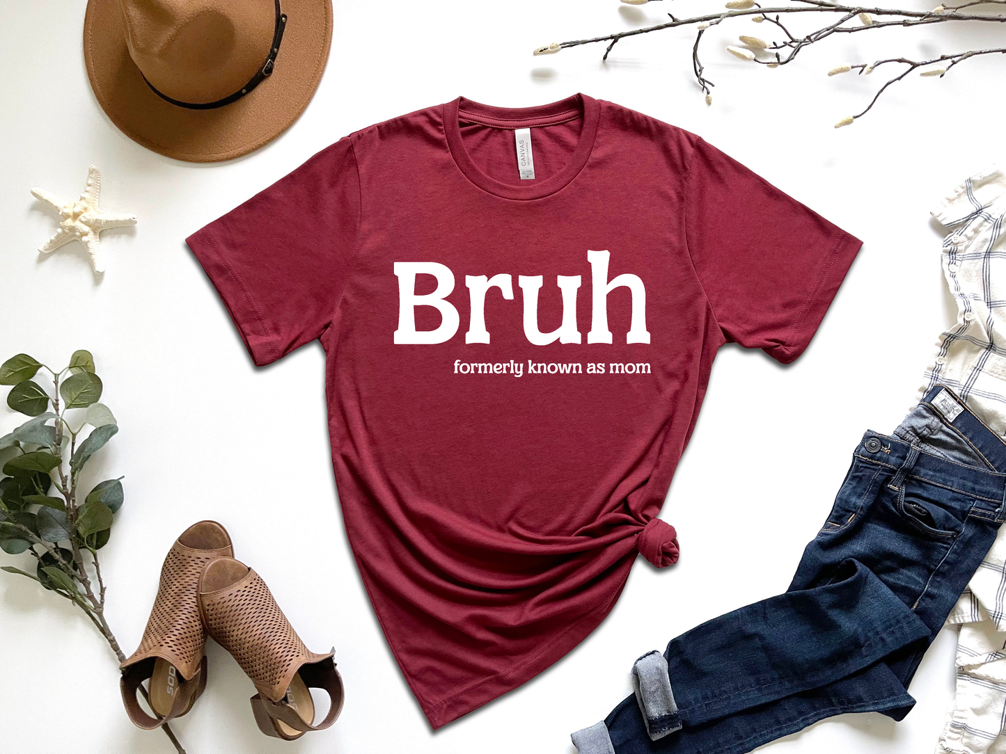 3001CVC-V Adult Tee Shirt-Bruh