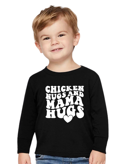 RS3311 Rabbit Skins Long Sleeved Toddler Tee Shirt-Chicken Nugs And Mama Hugs