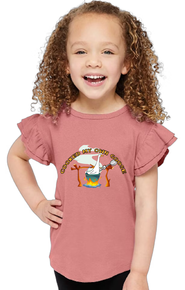 3339-Goosey Goosey Gander Toddler Flutter Sleeve T-Shirt