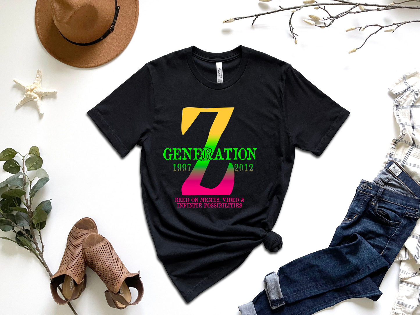 3001CVC-PV Adult Tee Shirt Gen Z