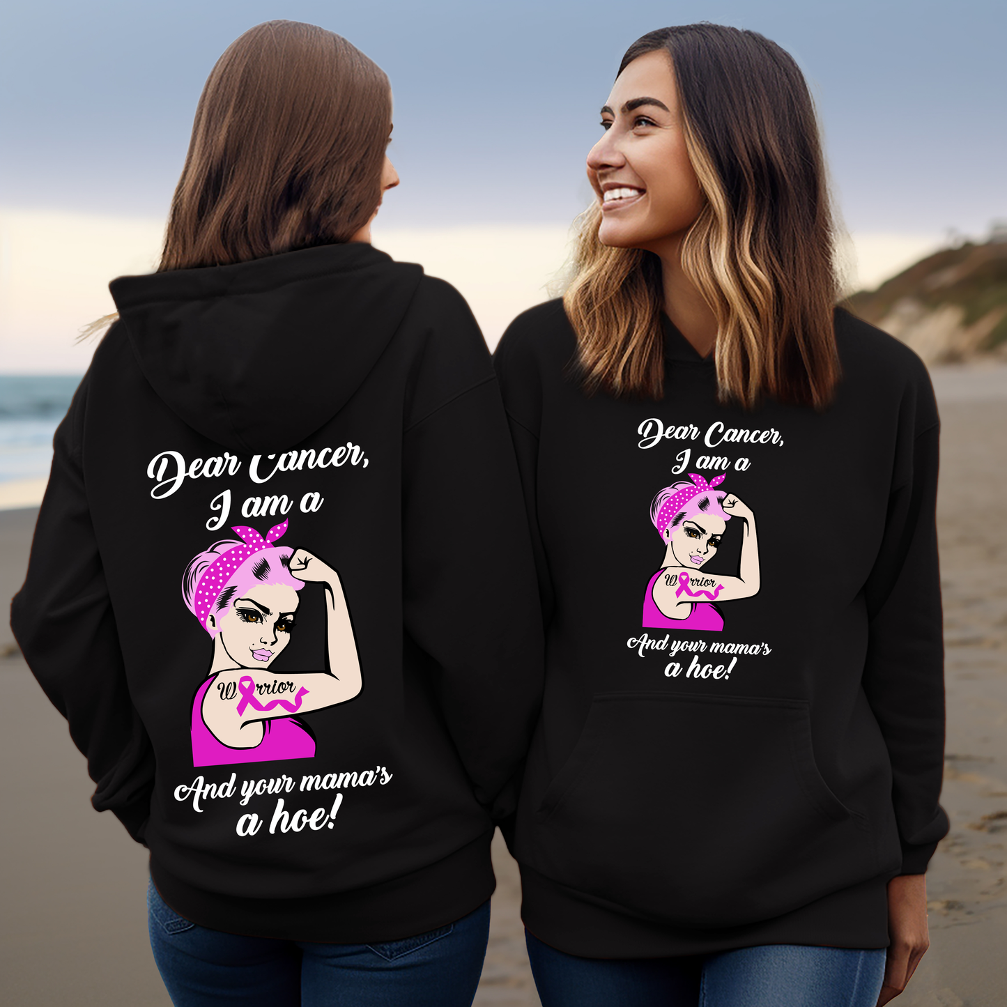 G185-PV Adult Hoodie-Dear Cancer