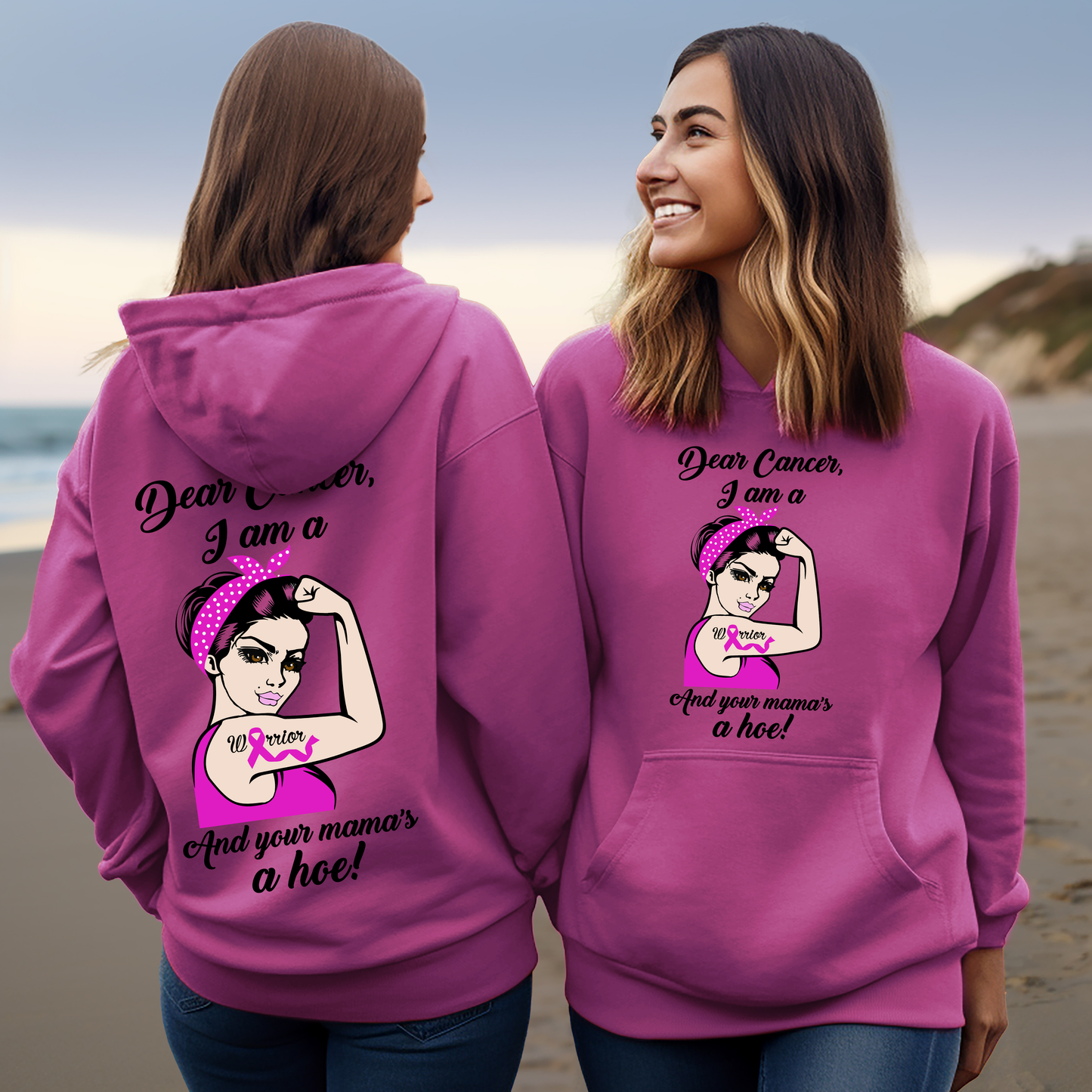 G185-PV Adult Hoodie-Dear Cancer