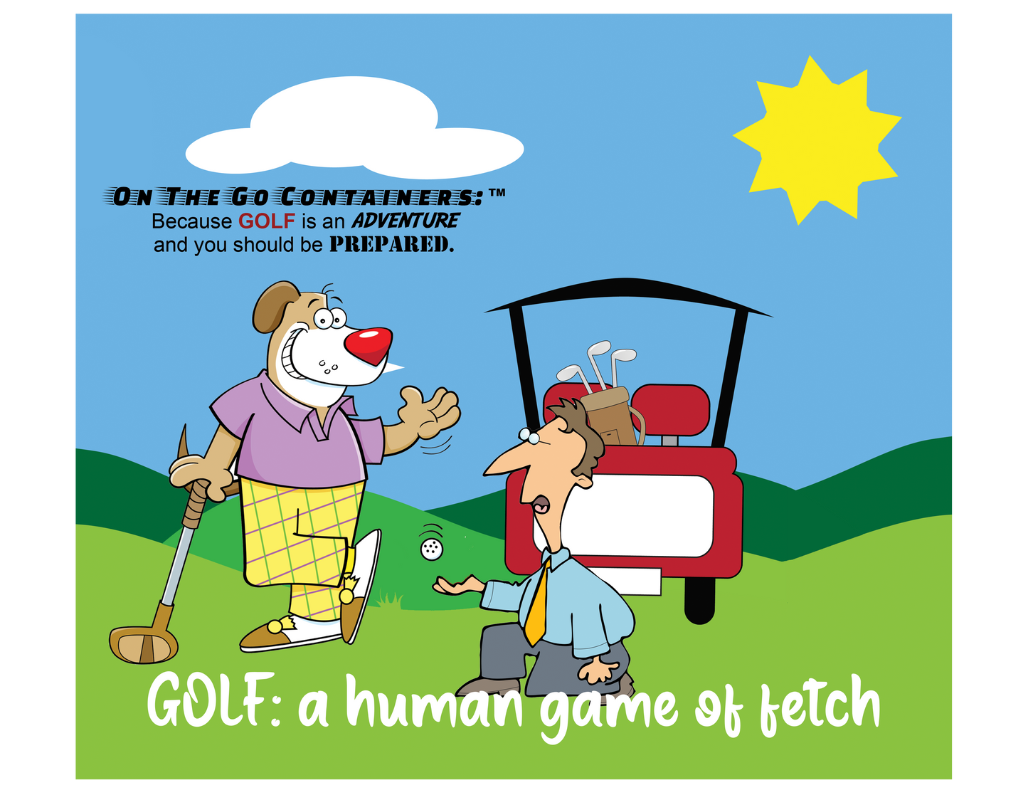 20 oz. Straight Sided Tumblers Sports Golf-Fetch 01