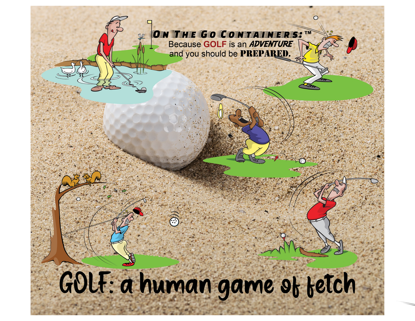 20 oz. Straight Sided Tumblers Sports Golf-Fetch 02