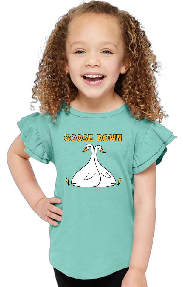 3339-Goosey Goosey Gander Toddler Flutter Sleeve T-Shirt