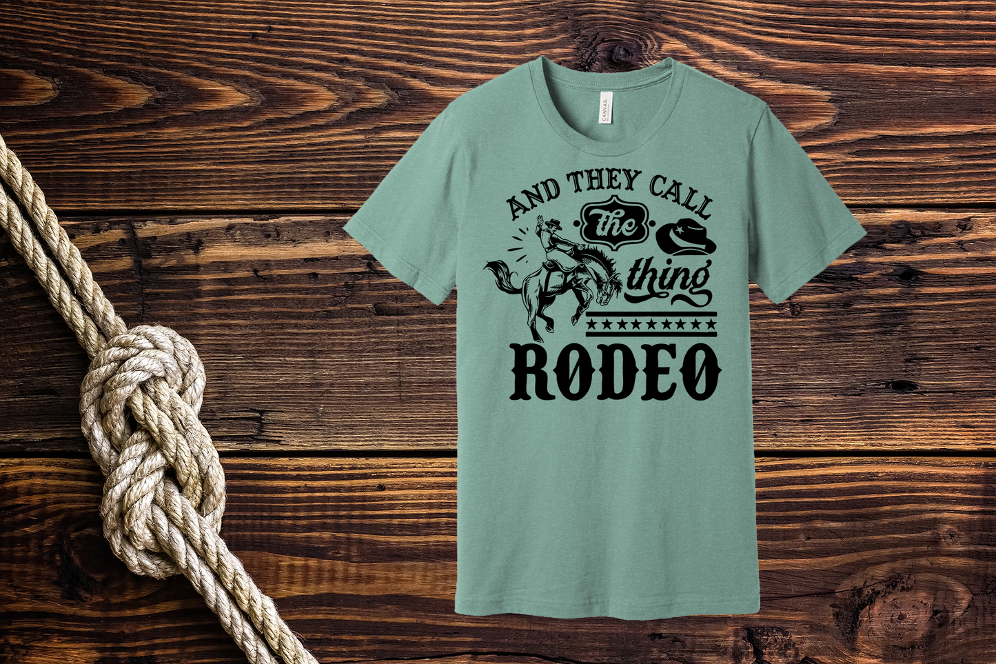 3001CVC-V Adult Tee Shirt And They Call The Thing Rodeo