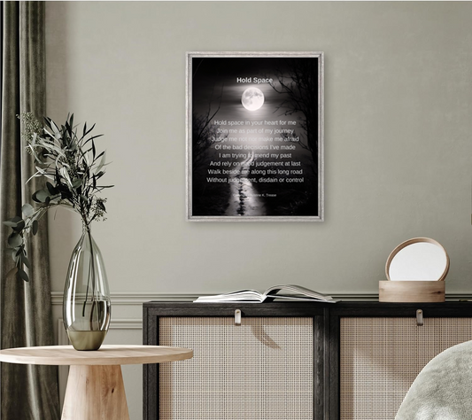 Poetography-Hold Space Framed Photo Print