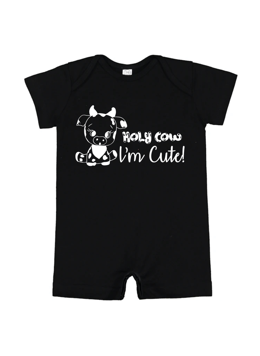 Infant RS4486-T-Shirt Romper Holy Cow I'm Cute