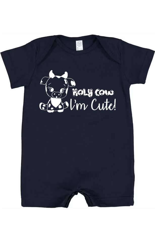 Infant RS4486-T-Shirt Romper Holy Cow I'm Cute