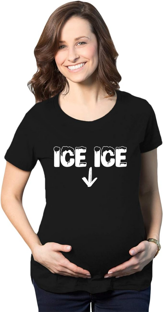 Crazy Dog Brand Maternity T-Shirt-Ice Ice Baby