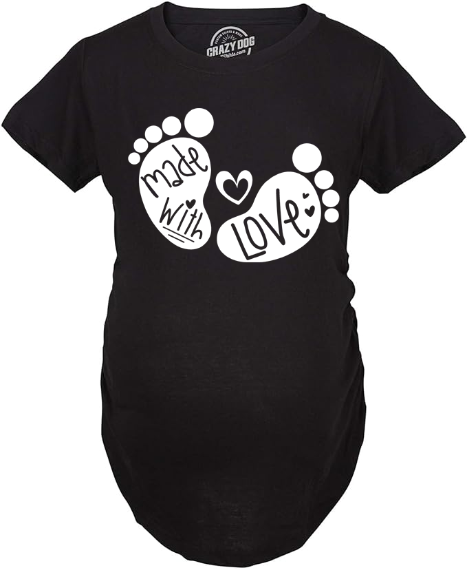 Crazy Dog Brand Maternity Tee Shirt-Made With Love