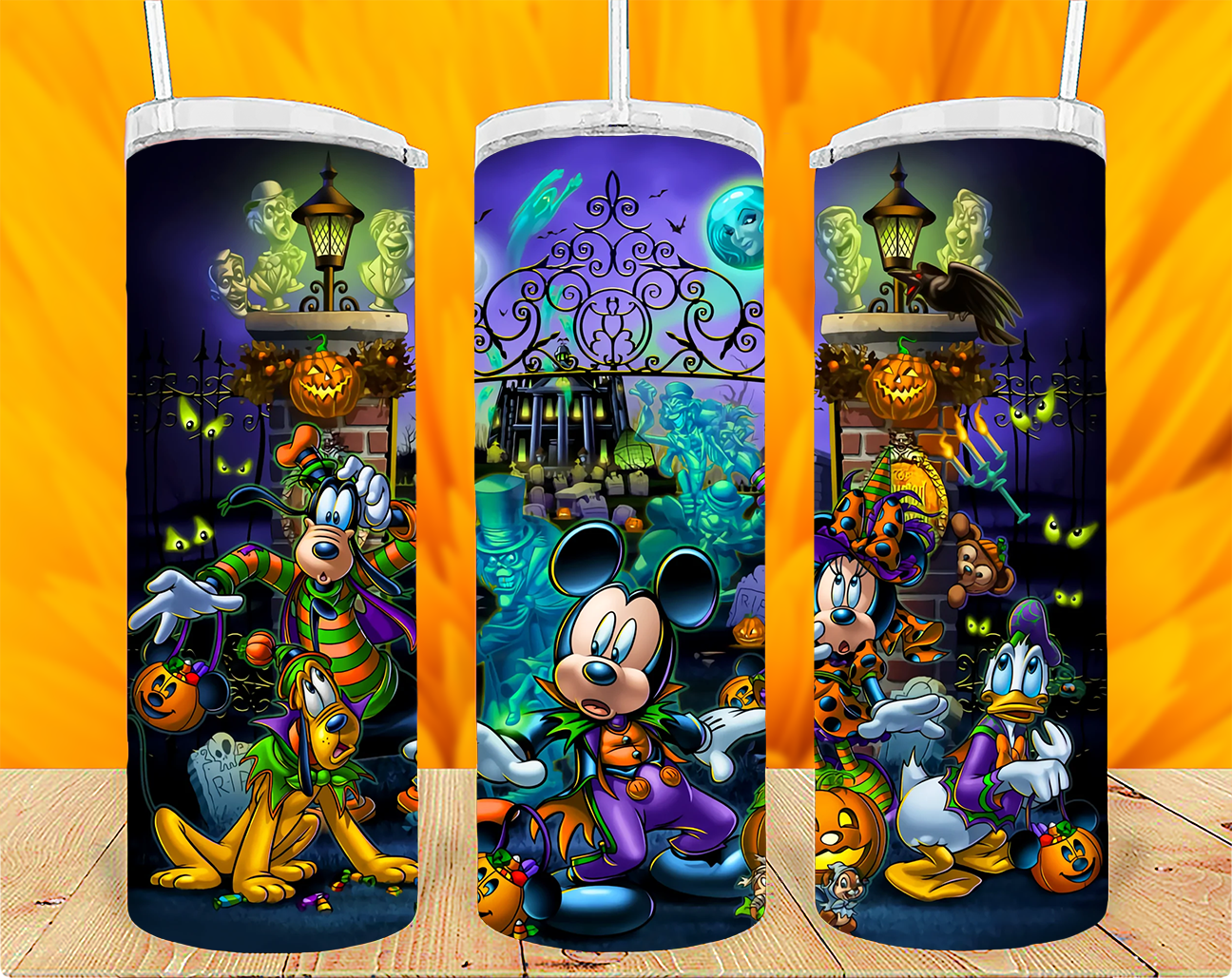 20 oz. Straight Sided Glow In The Dark Tumblers Mickey And Friends