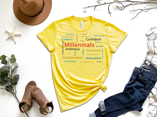 3001CVC-PV Adult Tee Shirt Millennials