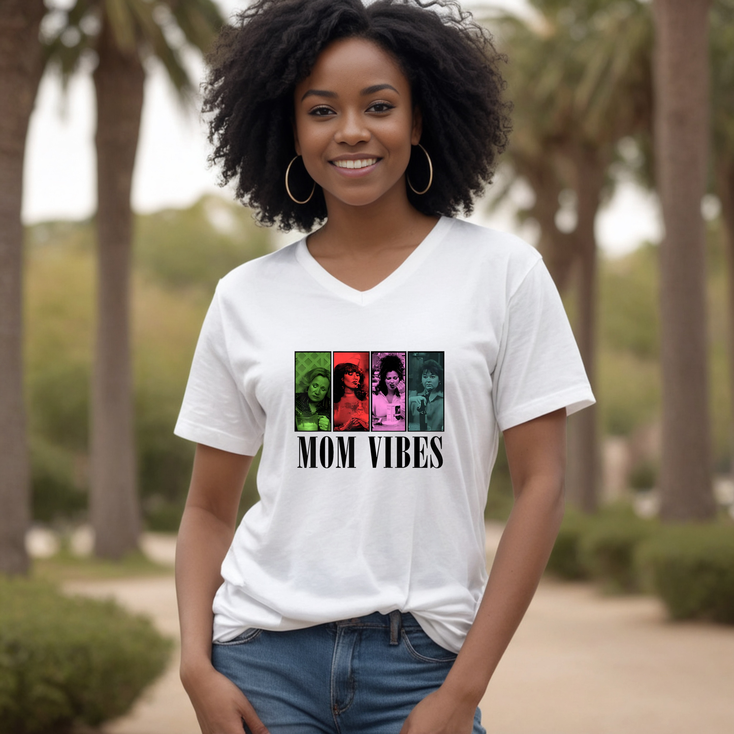 3005-PV Adult Tee Shirt Mom Vibes 01