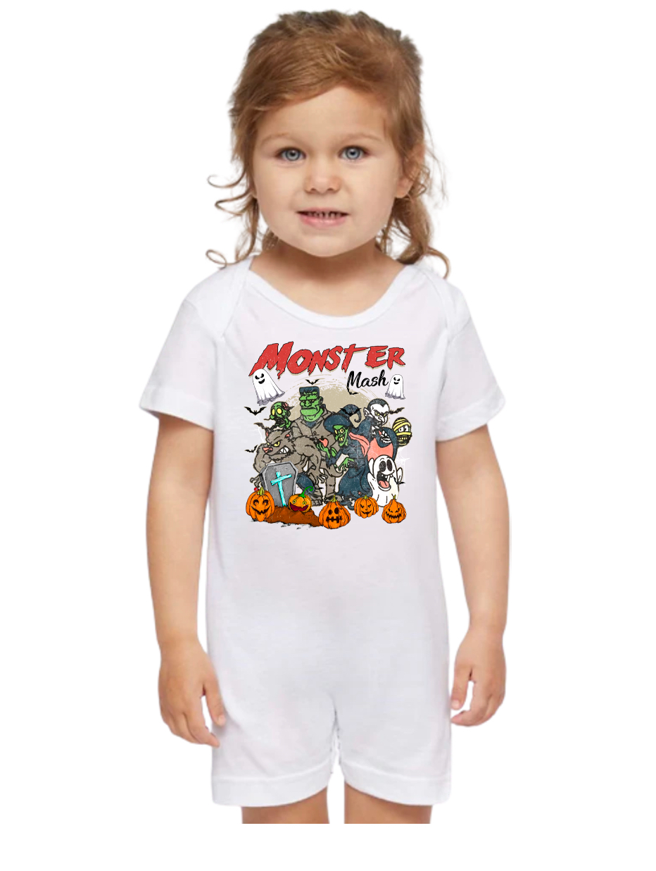 Infant RS4486-T-Shirt Romper Monster Mash