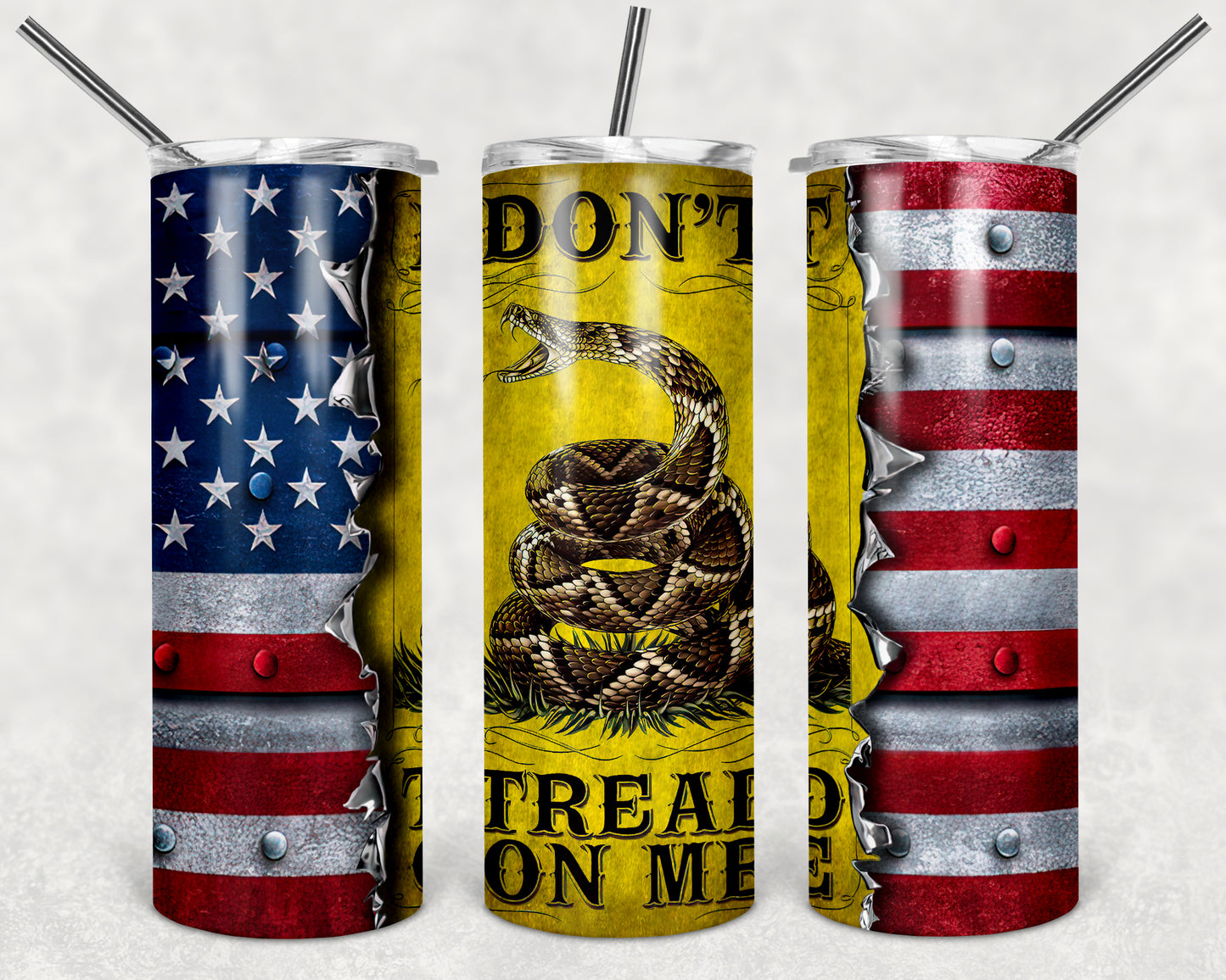 20 oz. Straight Sided Tumblers Guns And Accessories Don't Tread On Me
