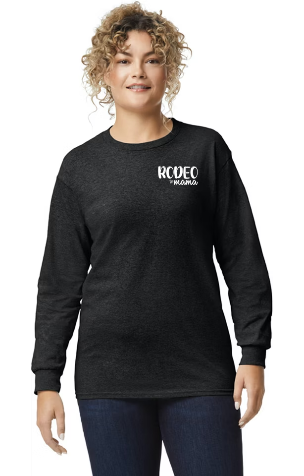 Personalized Long Sleeved Tee Shirt-Rodeo Mama