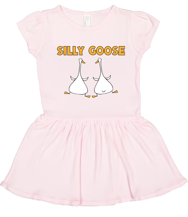 5323-Goosey Goosey Gander Toddler Baby Rib Dress