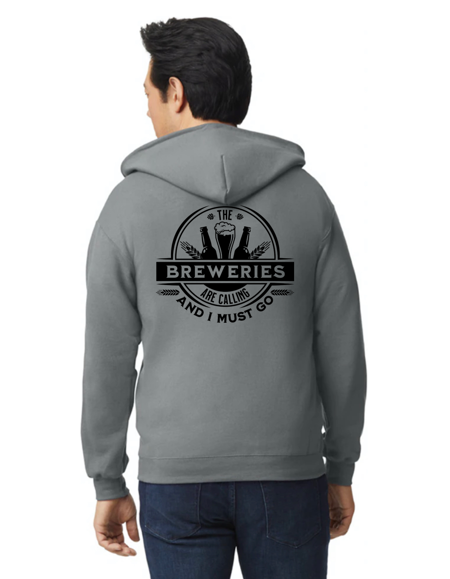 G186-V Adult Zippered Hoodies The Breweries Are Calling