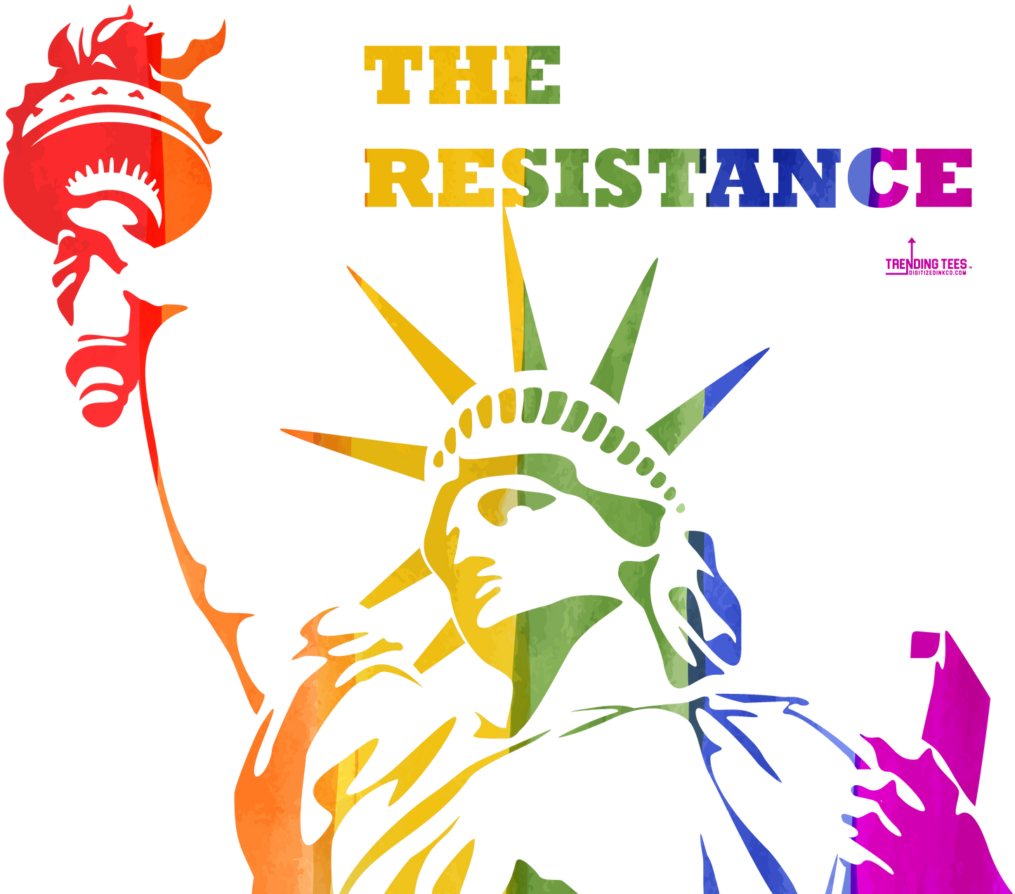 Trending Threads Large Unisex-The Resistance 01 Design on Back 2 Available