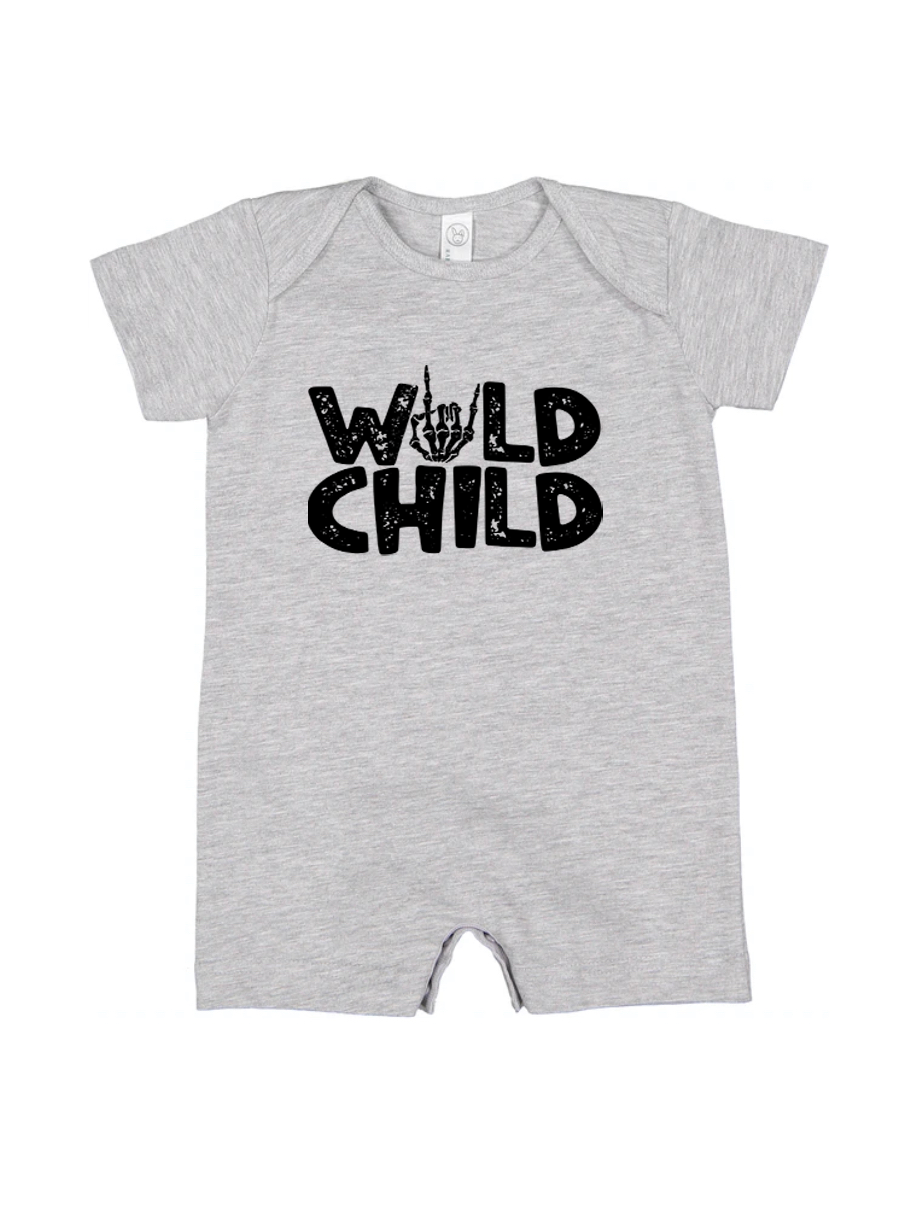 4486-V Baby Tee Shirt Romper Wild Child