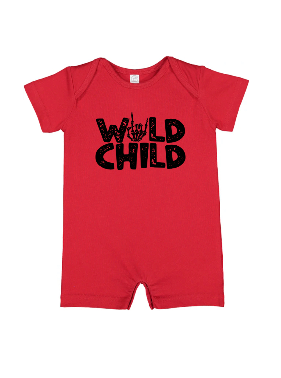 4486-V Baby Tee Shirt Romper Wild Child