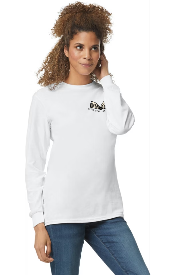G240-PV  Personalized Adult Long Sleeved Tee Shirt Write Your Own Story
