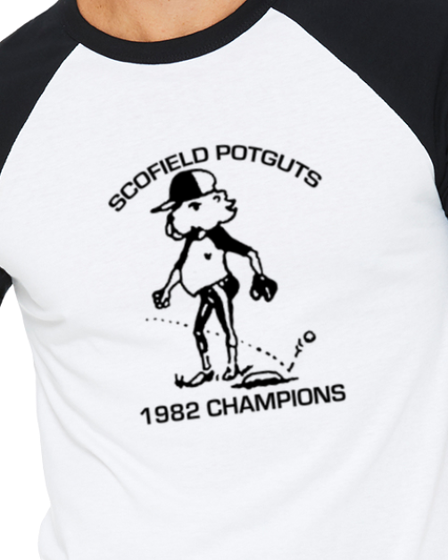 Adult Scofield  Potguts Baseball Shirts (Click On Image To See Additional Designs)