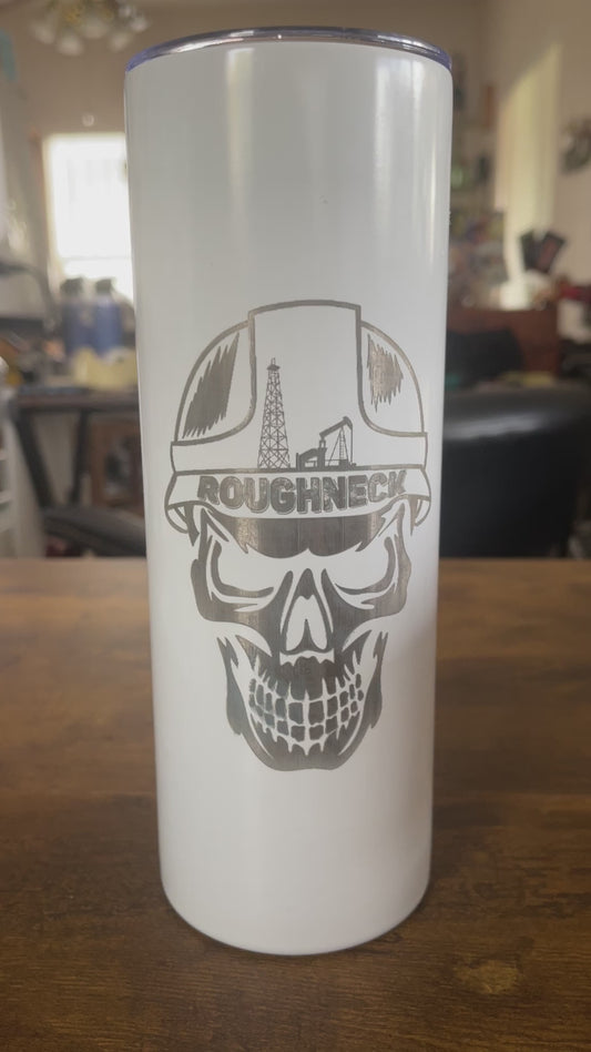 On The Go 20oz. Tumbler Laser Etched Oil Riggin'