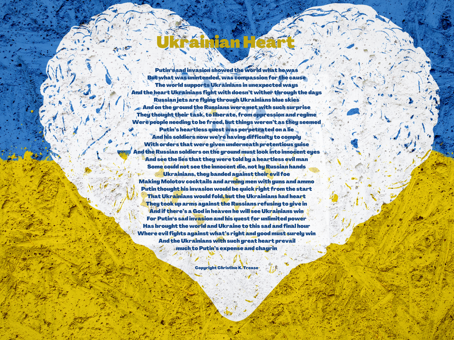 Poetography Art Prints Political - Ukrainian Heart