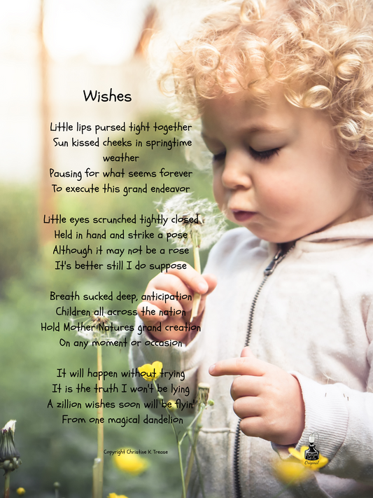 Poetography Art Prints Children - Wishes (girl)
